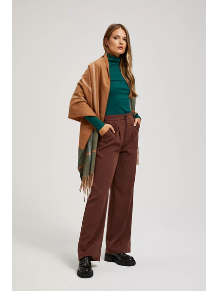 Moodo Smaragdgrüner Schal mit Fransen Moodo