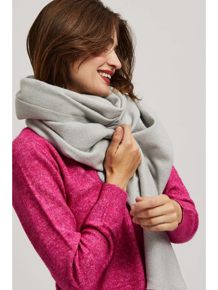 Moodo Glatter grauer Schal Moodo