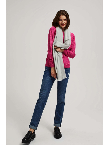 Moodo Glatter grauer Schal Moodo