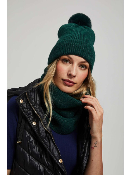 Moodo Smaragdgrüner Schal mit Metallfaden Moodo