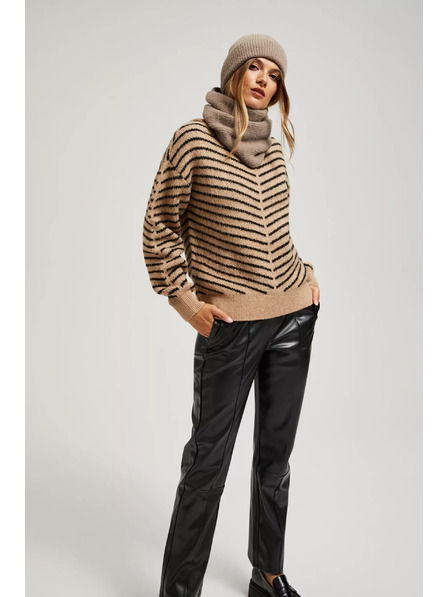 Moodo Brauner Schal mit Metallfaden Moodo