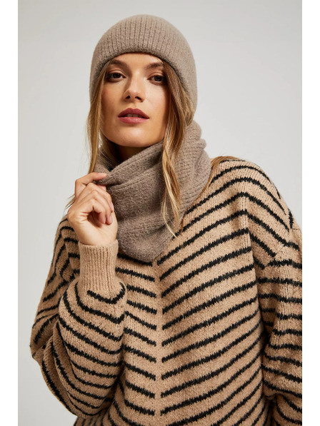 Moodo Brauner Schal mit Metallfaden Moodo