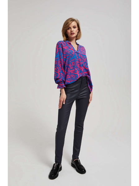 Moodo Hemd mit V-Ausschnitt in Fuchsia von Moodo