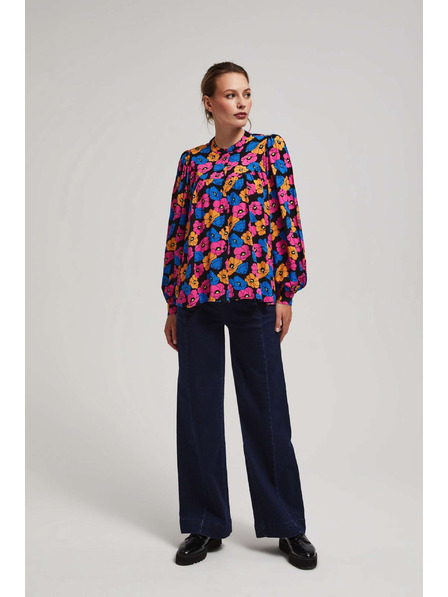 Moodo Schwarzes Blumenhemd von Moodo