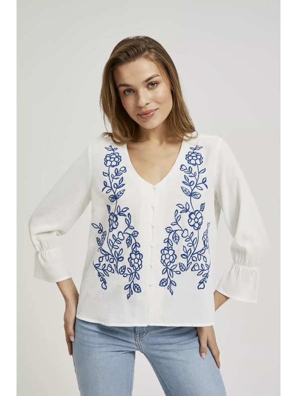 Moodo Weißes Knopfhemd Moodo