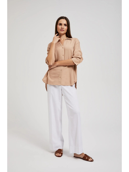 Moodo Leinen-Bluse beige Moodo