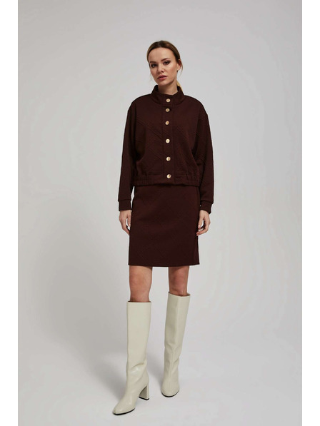 Moodo Figurbetonte kastanienbraune Knierock Moodo