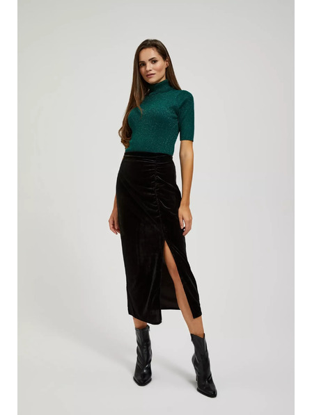 Moodo Samtstoff-Rock mit Schlitz Moodo