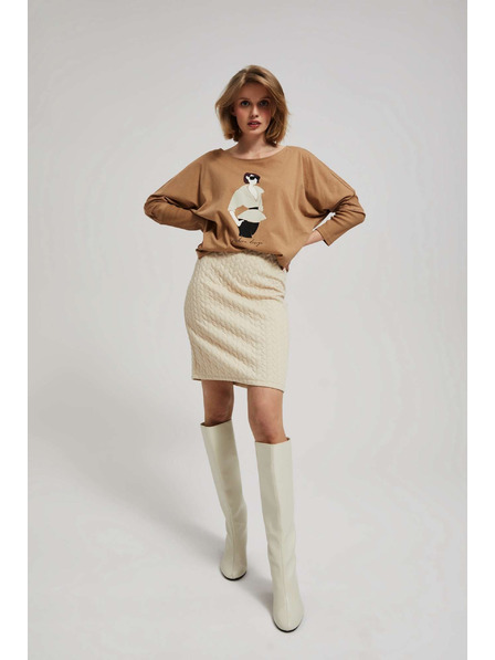 Moodo Bleistiftrock sand Moodo