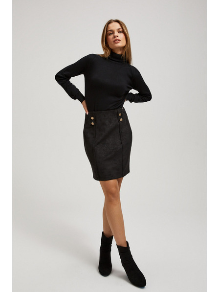 Moodo Bleistiftrock mit dekorativen Knöpfen Moodo
