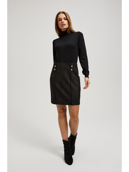 Moodo Bleistiftrock mit dekorativen Knöpfen Moodo