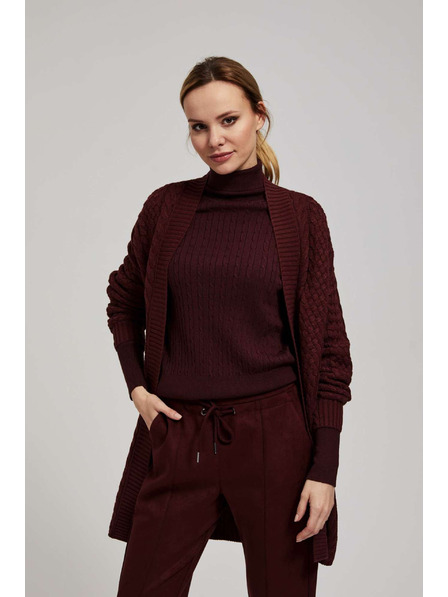 Moodo Langer Cardigan kastanienbraun Moodo