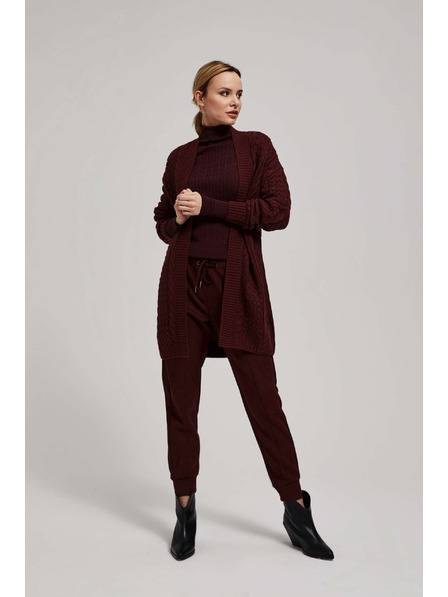 Moodo Langer Cardigan kastanienbraun Moodo