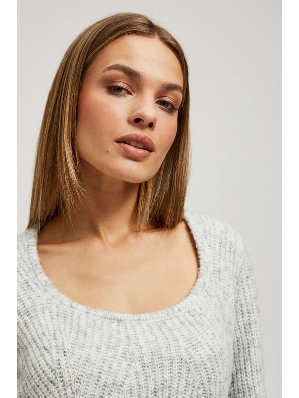 Moodo Pullover mit Ausschnitt Moodo