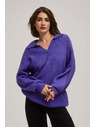 Moodo V-Ausschnitt Pullover lila Moodo
