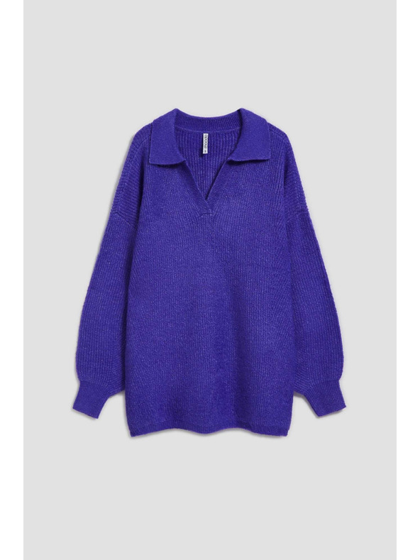 Moodo V-Ausschnitt Pullover lila Moodo