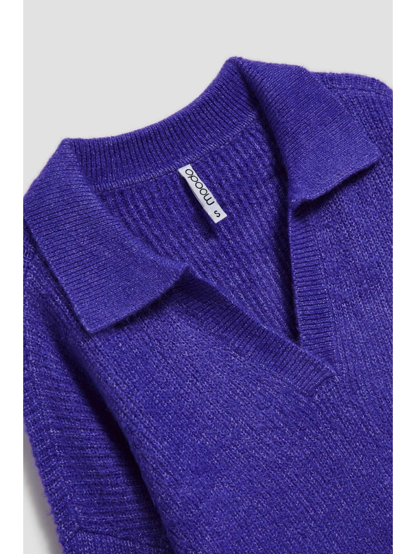 Moodo V-Ausschnitt Pullover lila Moodo