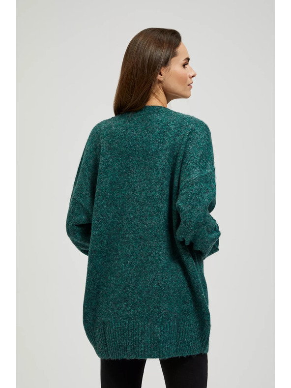 Moodo Glatter V-Ausschnitt Pullover Moodo