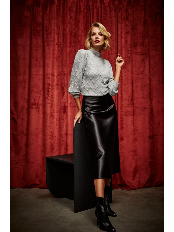 Moodo Pullover mit Ballonärmeln Moodo