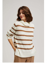 Moodo Pullover mit Streifen und Rollkragen Moodo