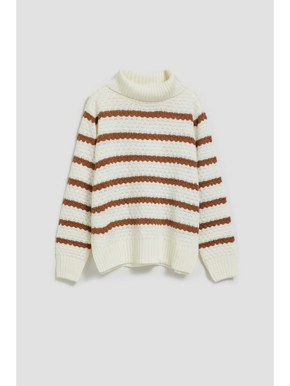 Moodo Pullover mit Streifen und Rollkragen Moodo