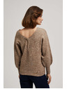 Moodo V-Ausschnitt Pullover dunkelbeige Moodo