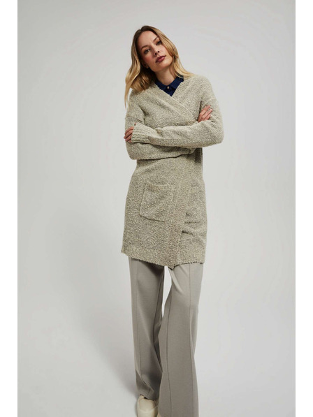 Moodo Langer Cardigan mit Taschen sand Moodo