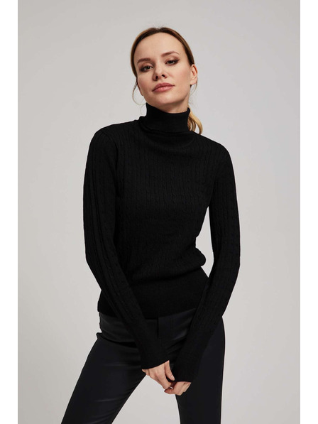 Moodo Dünner Rollkragenpullover schwarz Moodo