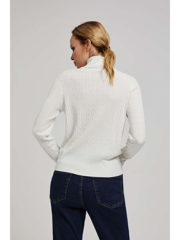 Moodo Dünner perlmuttfarbener Rollkragenpullover von Moodo