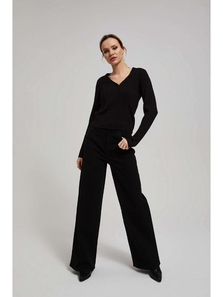 Moodo Schwarzer Pullover mit Metallfaden von Moodo