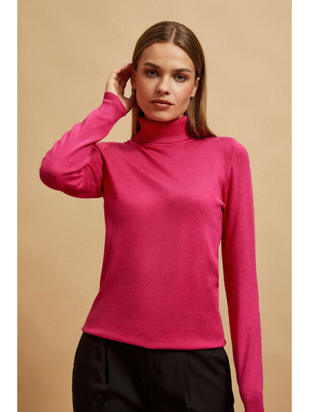 Moodo Fuchsiafarbener Rollkragenpullover von Moodo