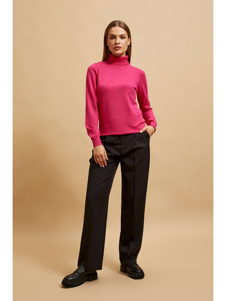 Moodo Fuchsiafarbener Rollkragenpullover von Moodo