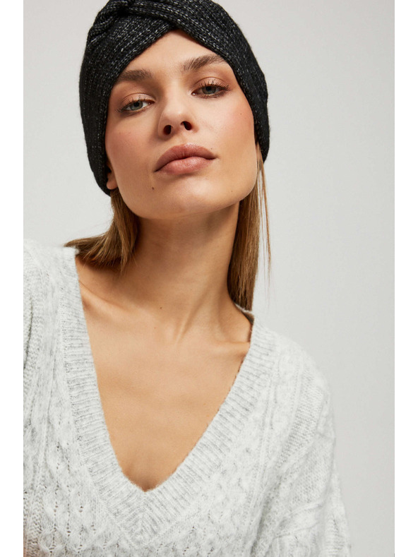 Moodo Grauer Pullover mit V-Ausschnitt von Moodo