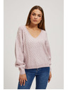 Moodo Rosa Pullover mit V-Ausschnitt von Moodo