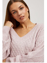 Moodo Rosa Pullover mit V-Ausschnitt von Moodo