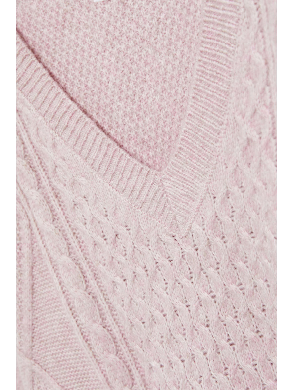 Moodo Rosa Pullover mit V-Ausschnitt von Moodo