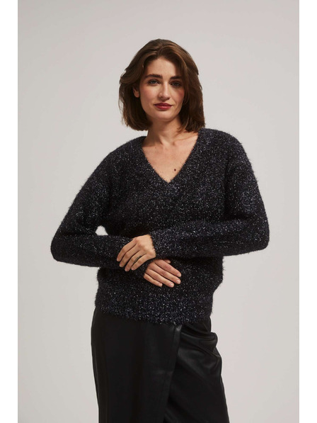Moodo Pullover mit V-Ausschnitt und Metallfaden von Moodo