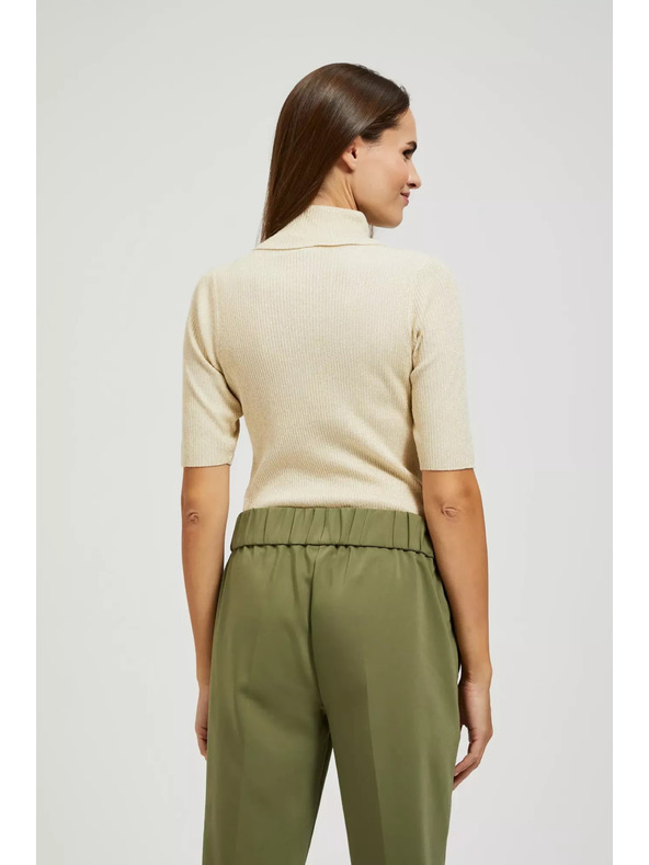 Moodo Rollkragenpullover mit metallischem Garn perlmutt Moodo