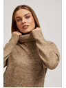 Moodo Rollkragenpullover beige Moodo