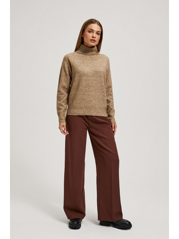 Moodo Rollkragenpullover beige Moodo