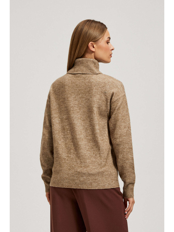 Moodo Rollkragenpullover beige Moodo