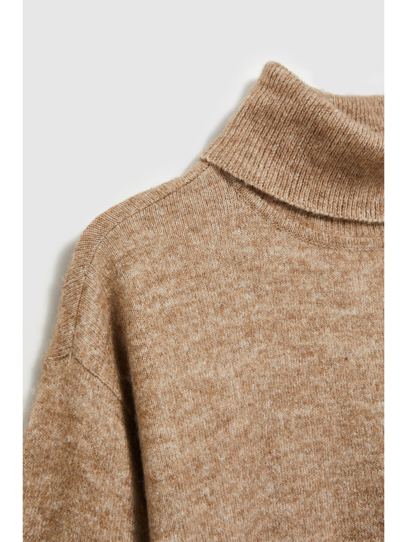 Moodo Rollkragenpullover beige Moodo