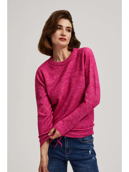 Moodo Pullover mit Bindung fuchsia Moodo