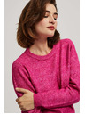Moodo Pullover mit Bindung fuchsia Moodo