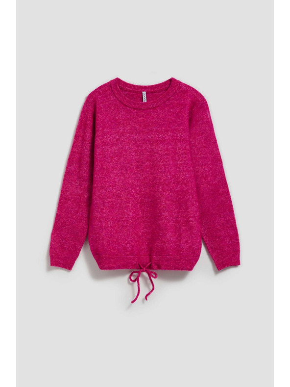 Moodo Pullover mit Bindung fuchsia Moodo