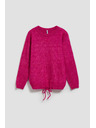 Moodo Pullover mit Bindung fuchsia Moodo