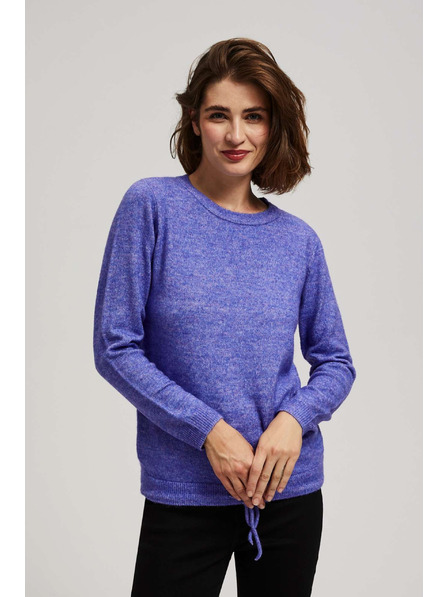 Moodo Pullover mit Bindung lila Moodo