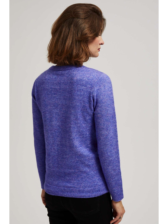 Moodo Pullover mit Bindung lila Moodo