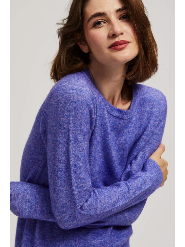 Moodo Pullover mit Bindung lila Moodo