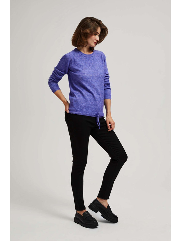 Moodo Pullover mit Bindung lila Moodo